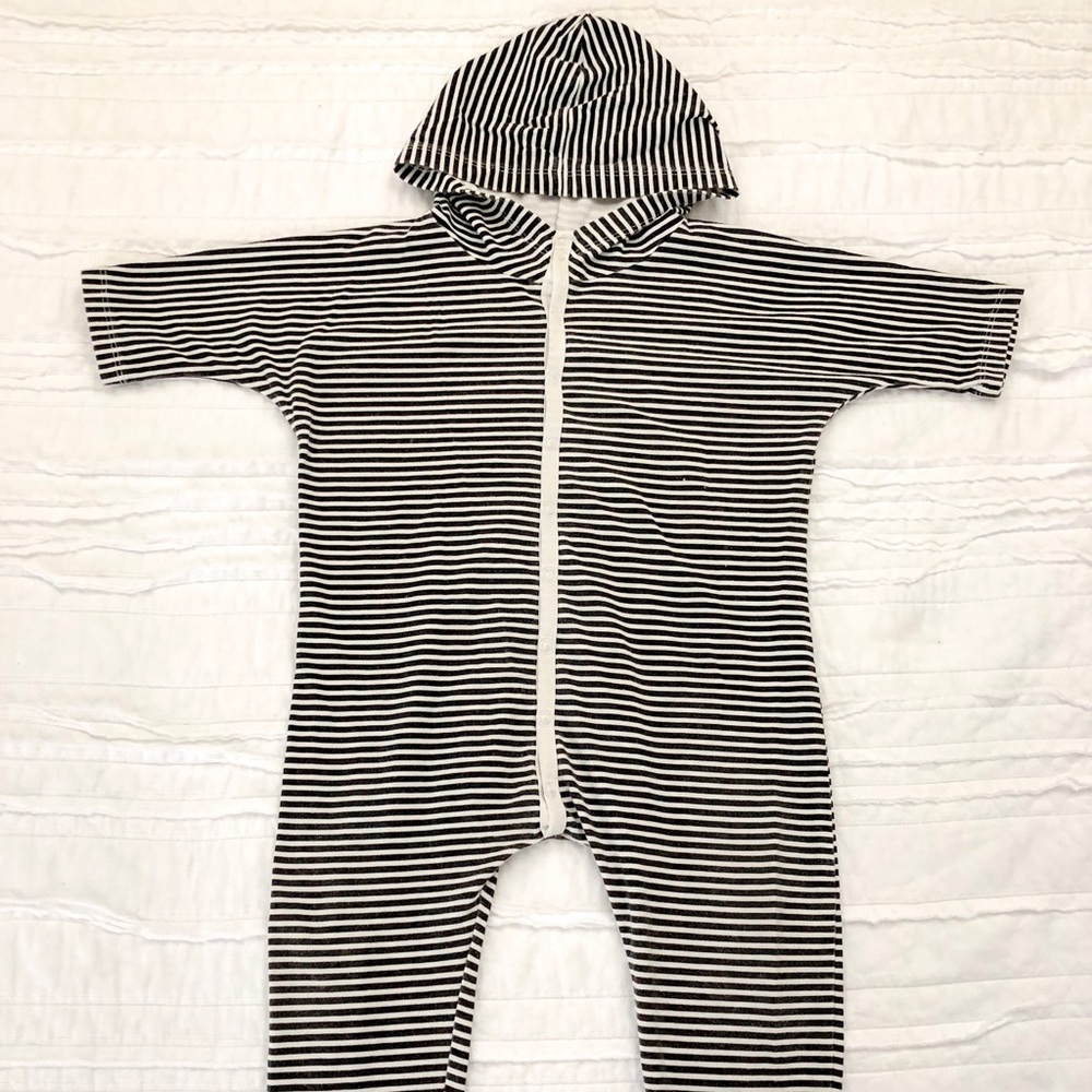 June & January hooded jumper, skinny stripe